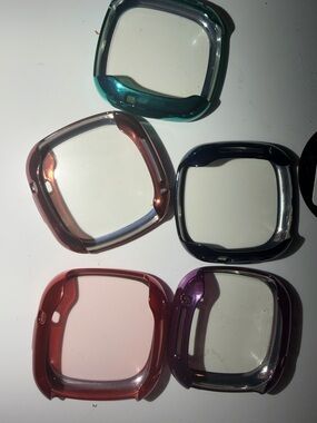 Assorted Protective Watch Bumpers in Teal, Rose, Black, Red, Purple